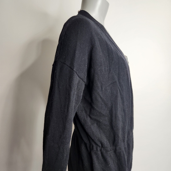 Aritzia Babaton Black Cotton Open Front Wrap Cardigan Size S - Picture 6 of 12